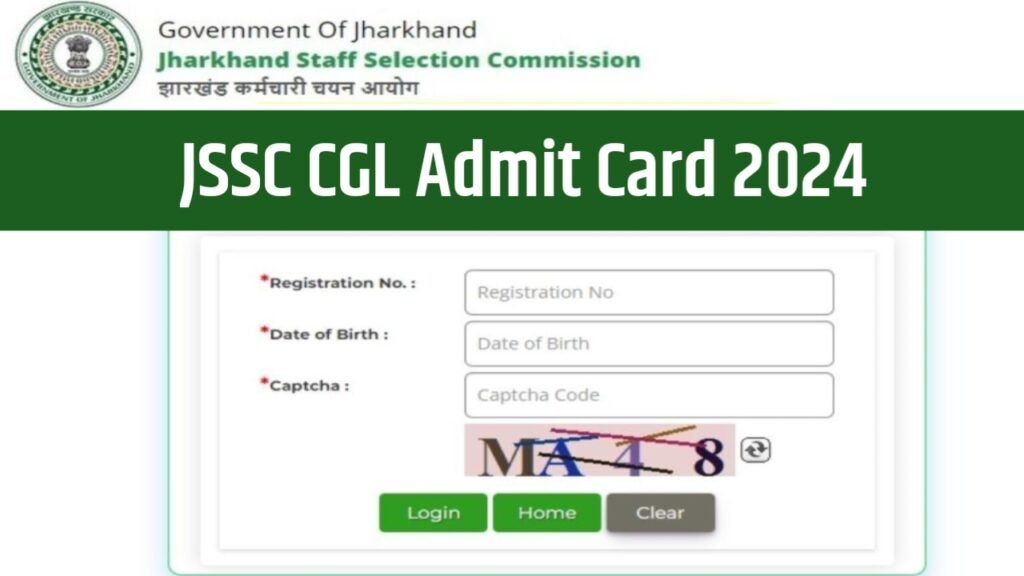 JSSC CGL Admit Card 2024, Jharkhand JGGLCCE Call Letter @jssc.nic.in