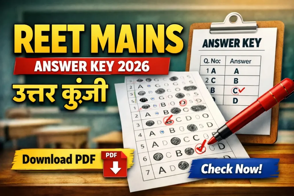 REET Mains Answer Key 2026