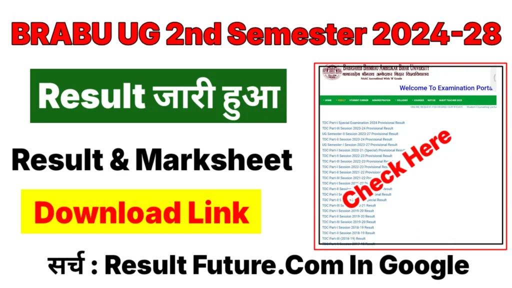 BRABU UG Semester 2 Result 2024-28