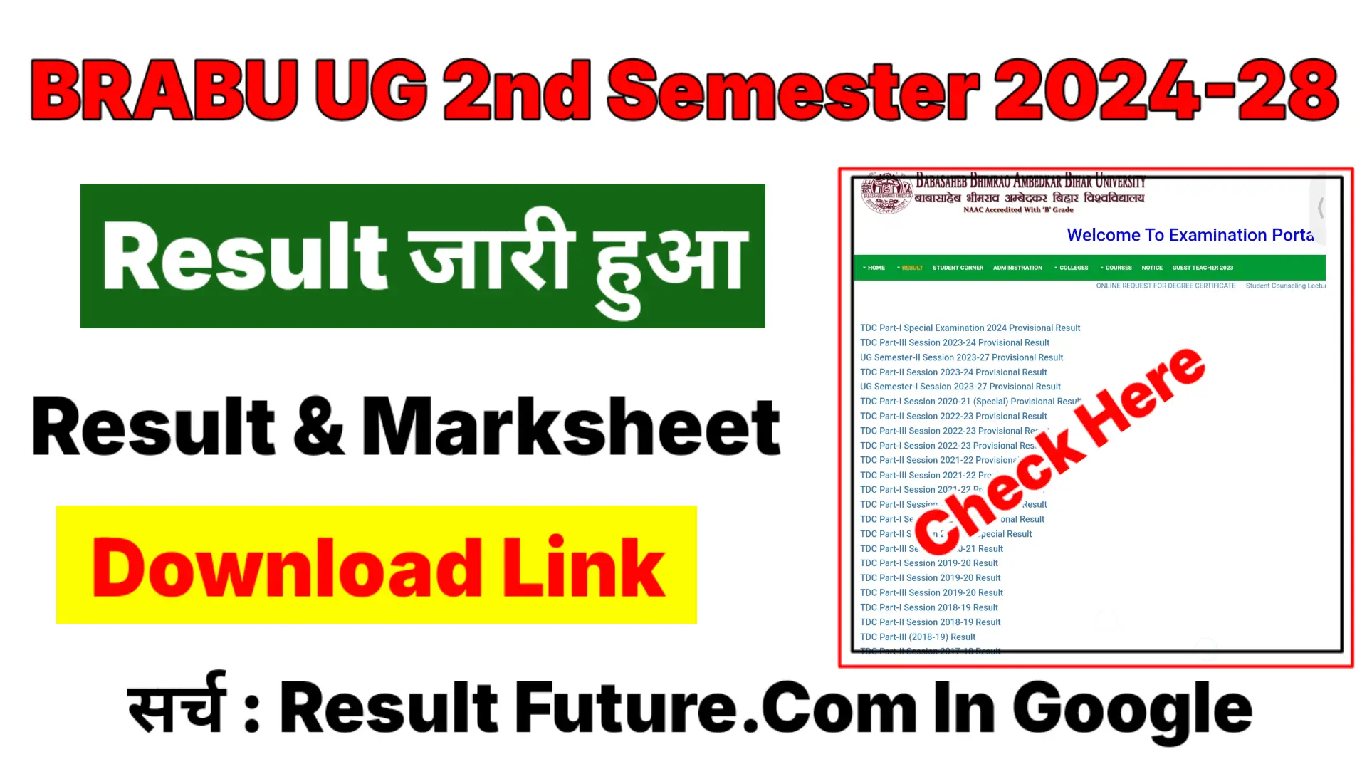 BRABU UG Semester 2 Result 2024-28