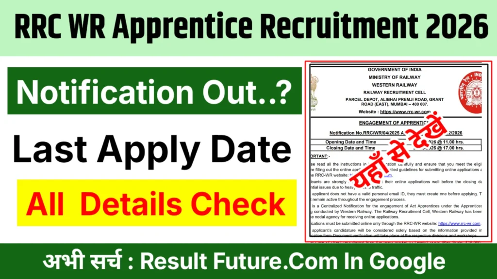 Railway RRC WR Apprentice Recruitment 2026