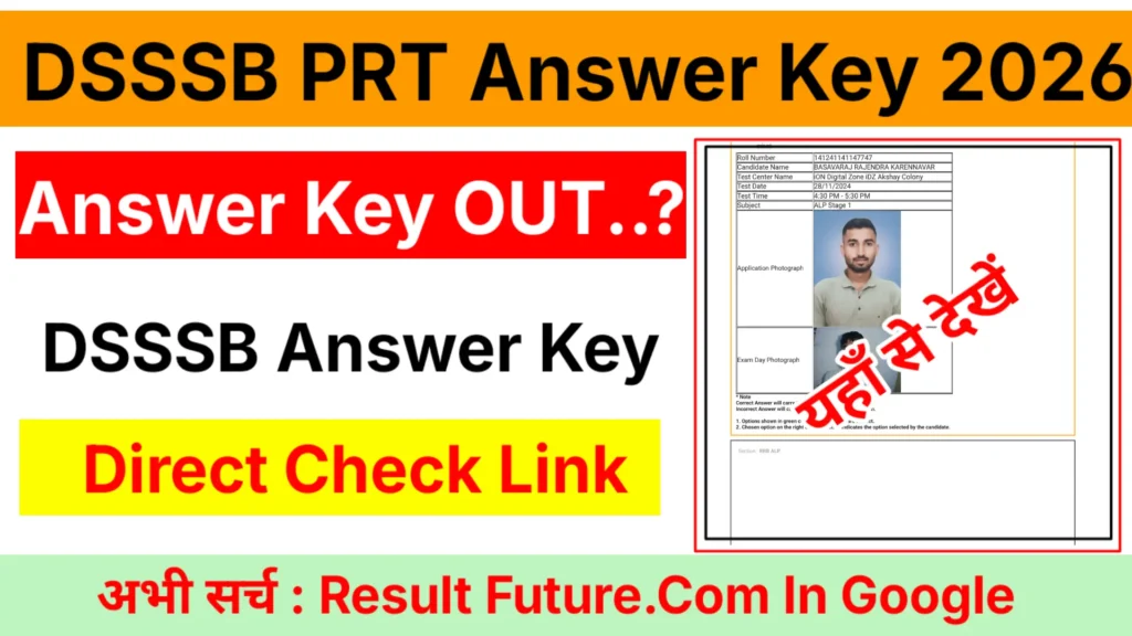 DSSSB PRT Answer Key 2026