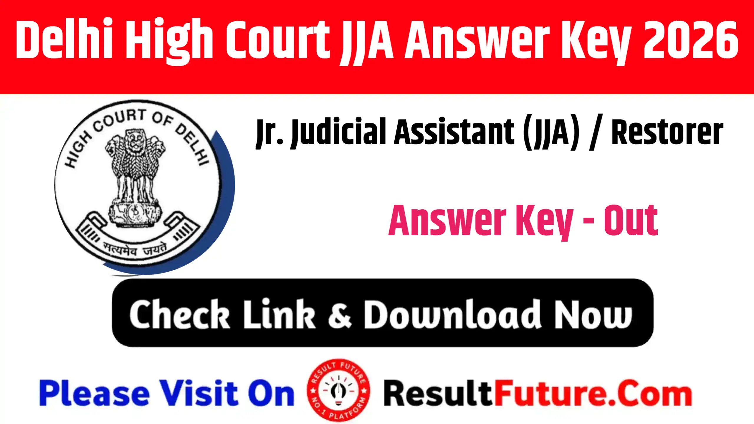 Delhi High Court JJA Answer Key 2026 - Out, Check Link Active