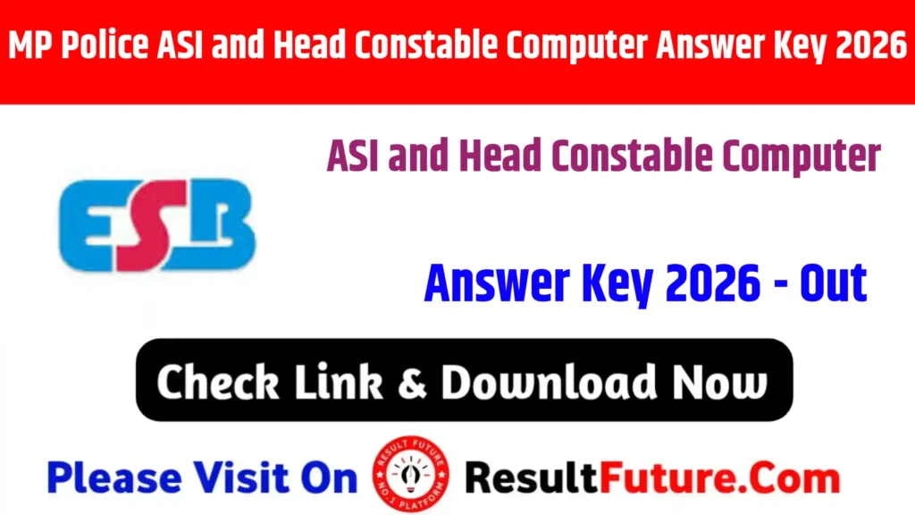 MP Police ASI and Head Constable Computer Answer Key 2026