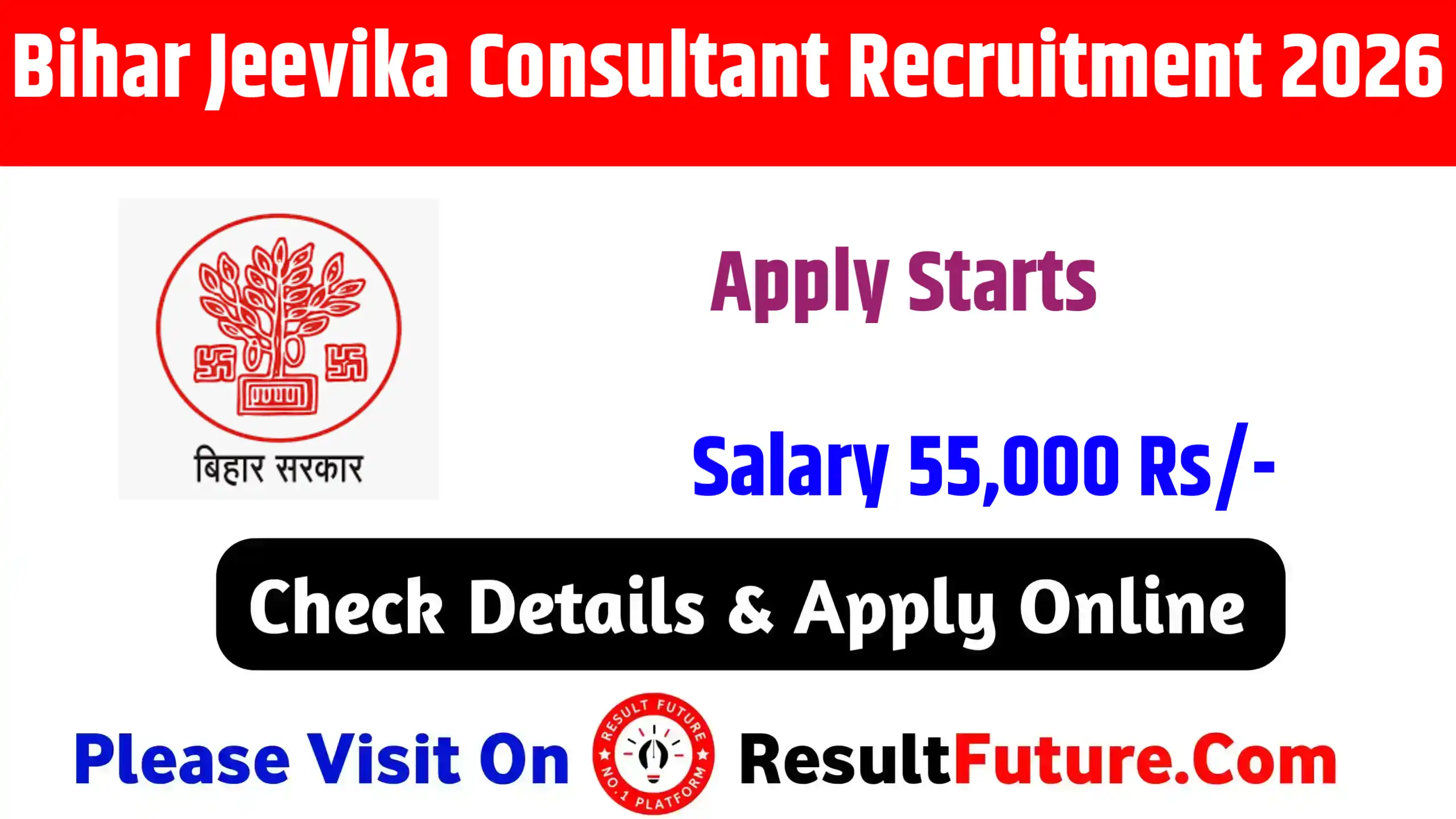 Bihar Jeevika Consultant Recruitment 2026: Apply Starts, Salary 55,000 Rs/- Bihar Jeevika Consultant Recruitment 2026: Apply Starts, Salary 55,000 Rs/-