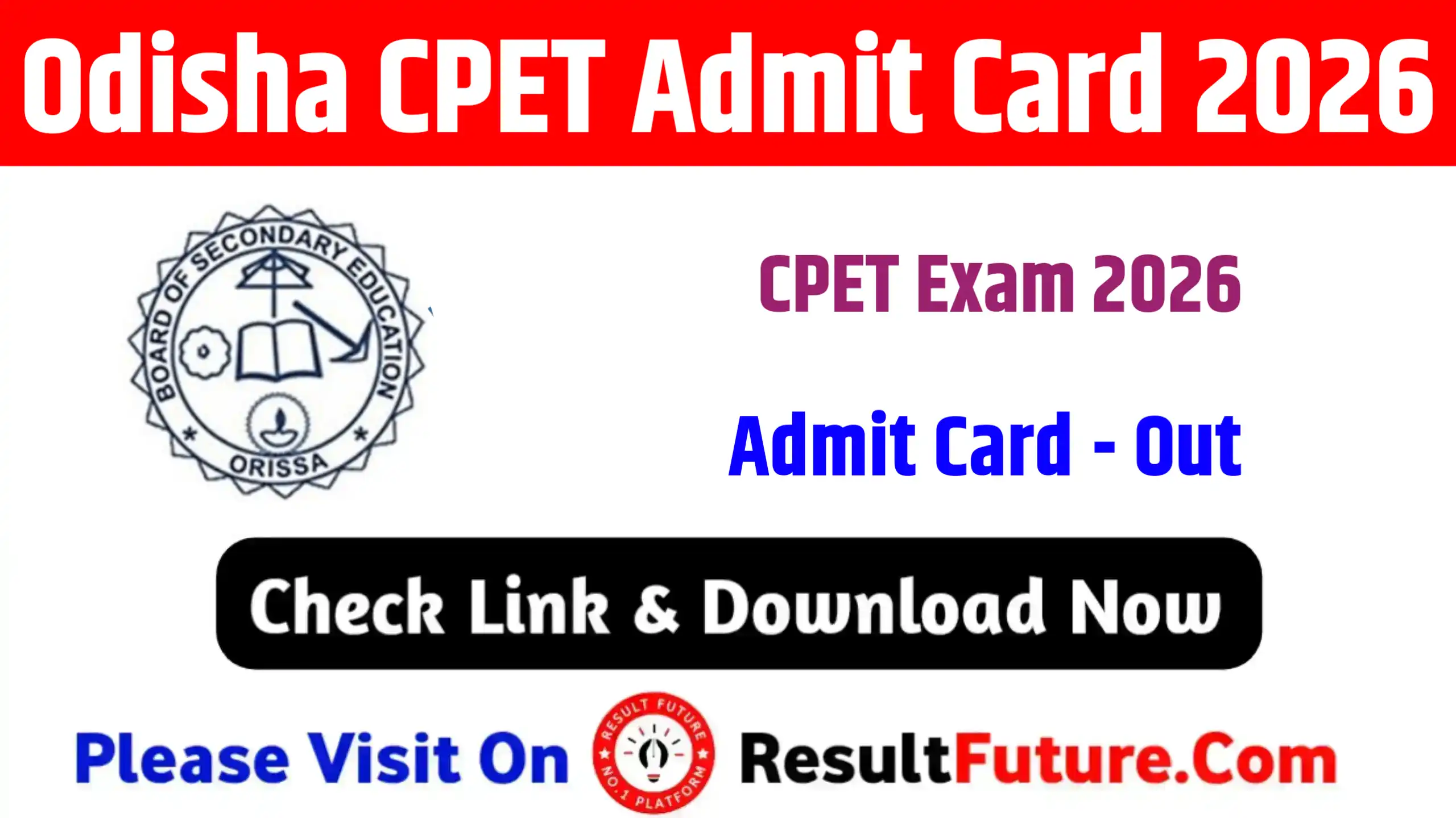 Odisha CPET Admit Card 2026