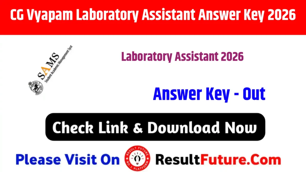 CG Vyapam Laboratory Assistant Answer Key 2026