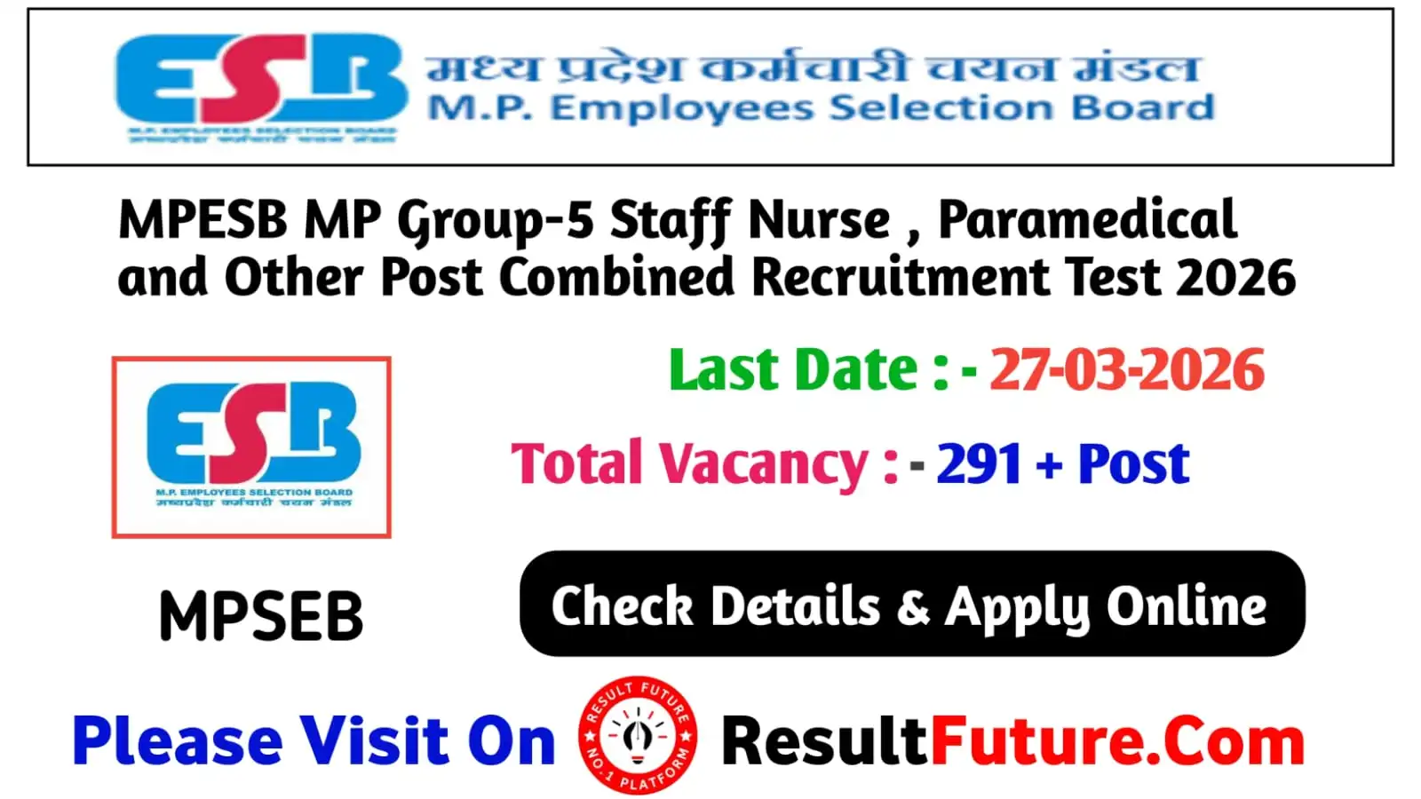 MPESB Group 5 Recruitment 2026