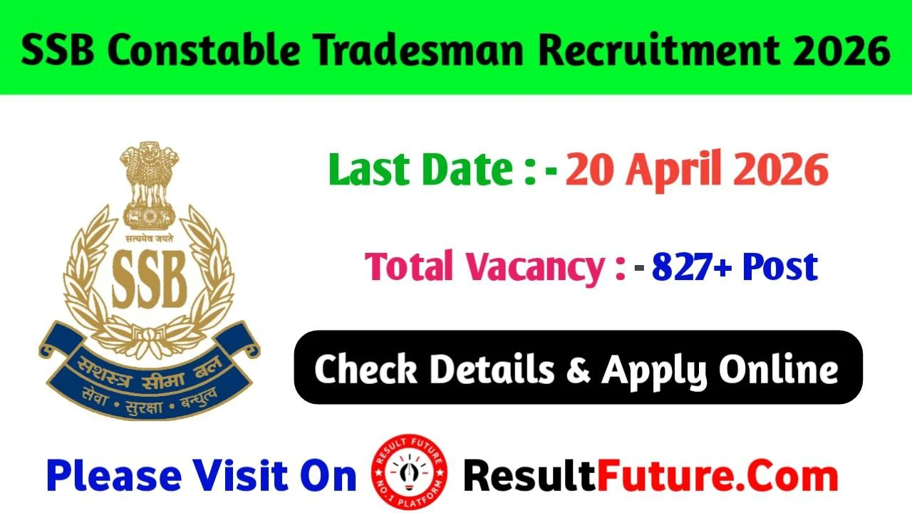 SSB Constable Tradesman Recruitment 2026