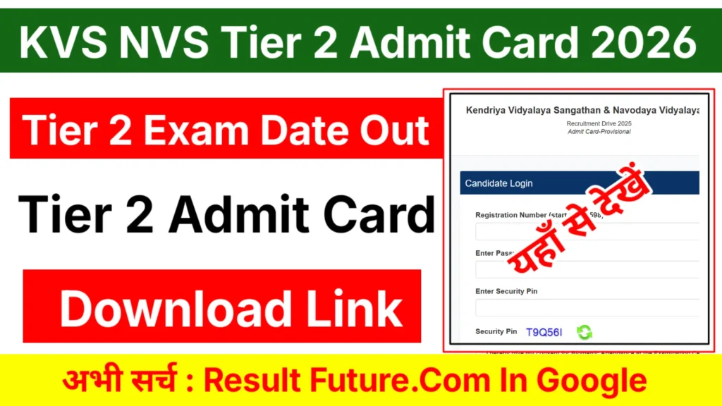 KVS NVS Tier 2 Admit Card 2026