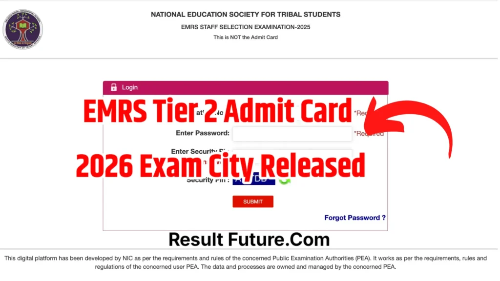 EMRS Tier 2 Admit Card 2026