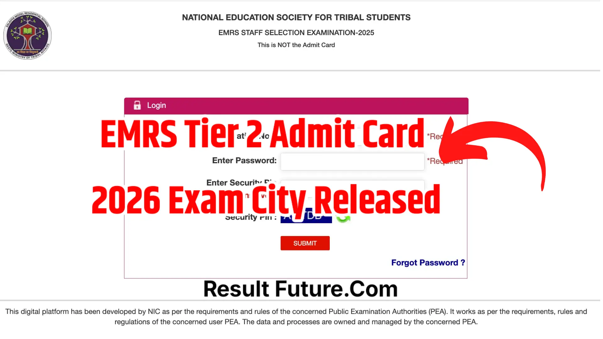 EMRS Tier 2 Admit Card 2026