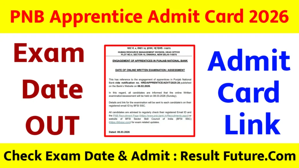PNB Apprentice Admit Card 2026