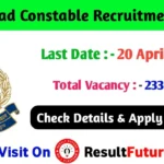 SSB Head Constable Recruitment 2026