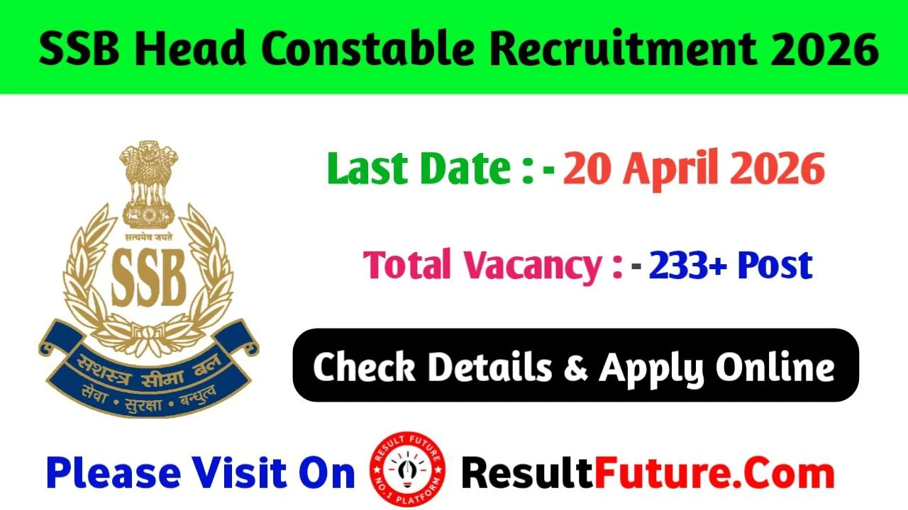 SSB Head Constable Recruitment 2026