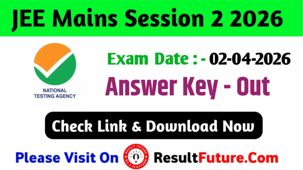 JEE Main Answer Key 2026 Session 2