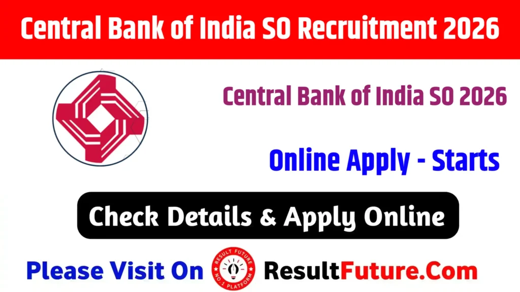 Central Bank of India SO Recruitment 2026