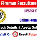 UPSSSC Fireman Recruitment 2026