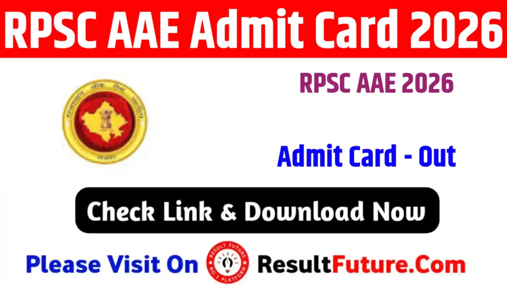 RPSC AAE Admit Card 2026