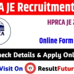 HPRCA JE Recruitment 2026
