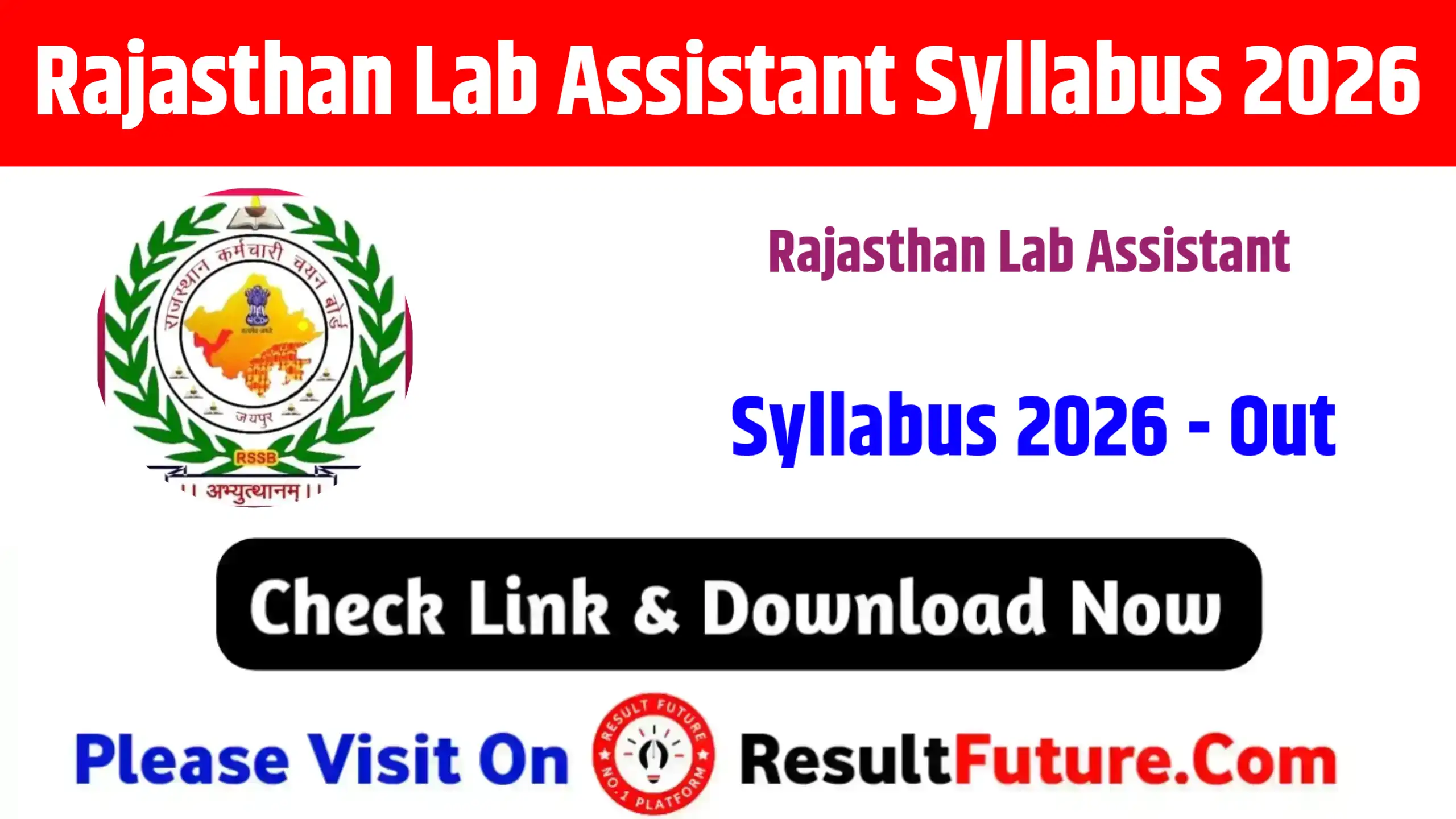 Rajasthan Lab Assistant Syllabus 2026