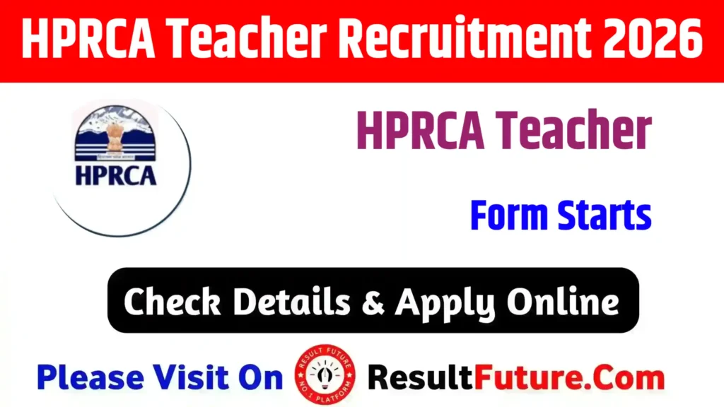HPRCA Teacher Recruitment 2026