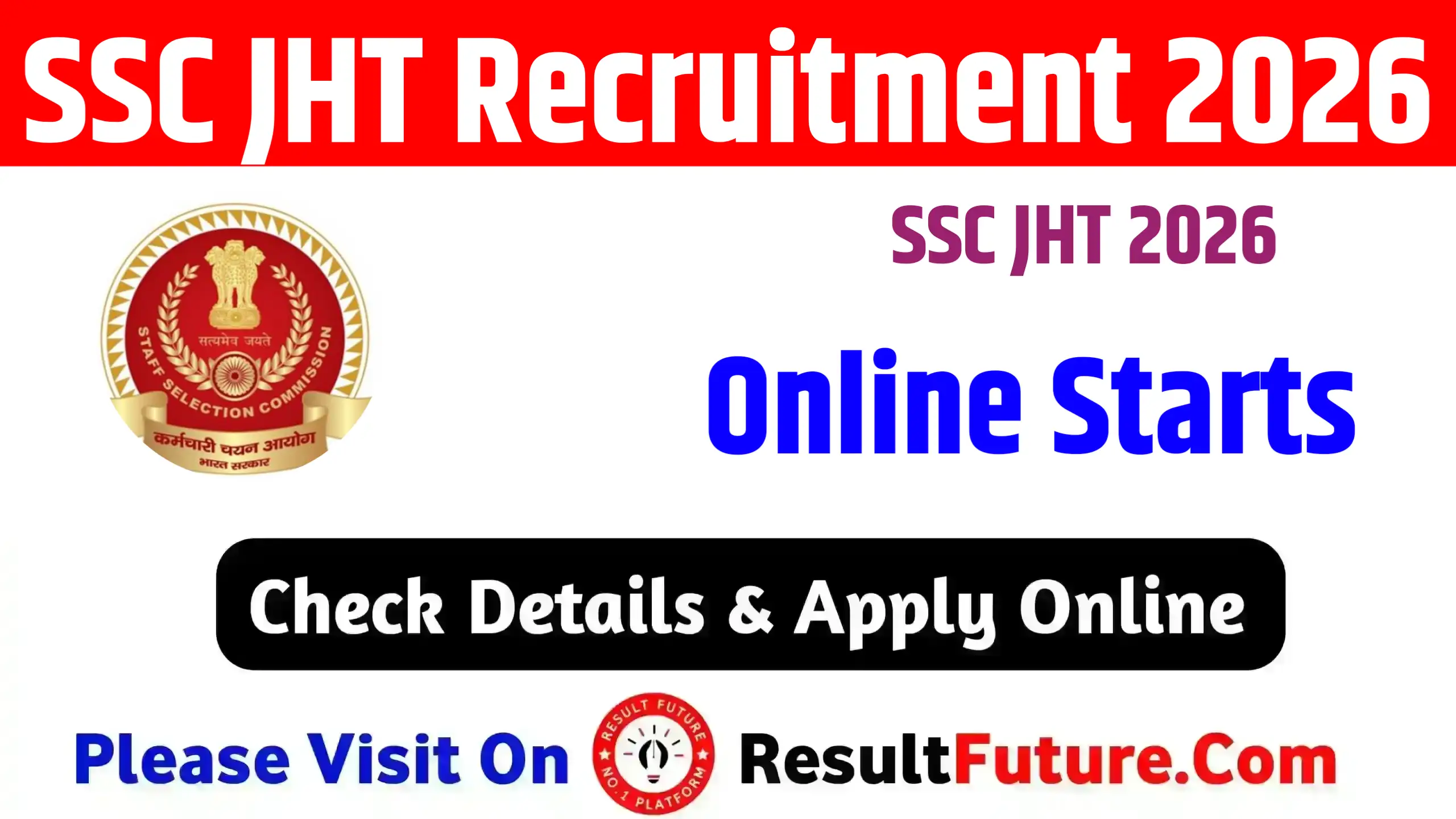 SSC JHT Recruitment 2026