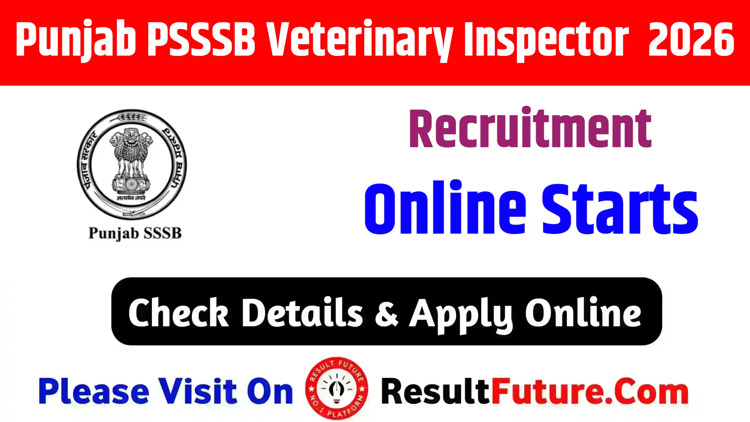 Punjab PSSSB Veterinary Inspector Recruitment 2026