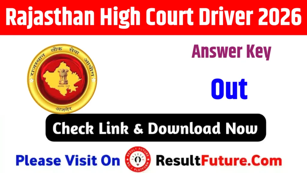 Rajasthan High Court Driver Answer Key 2026