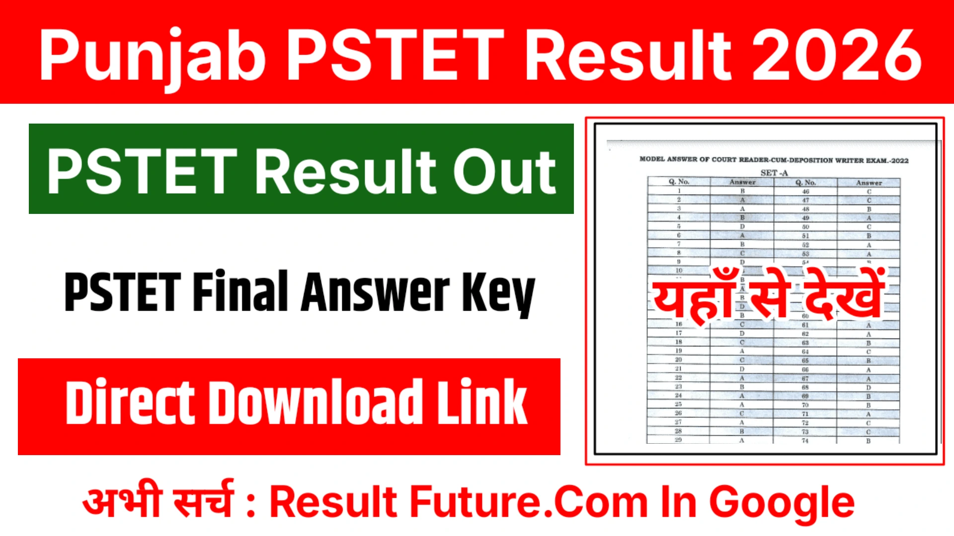 PSTET Result 2026