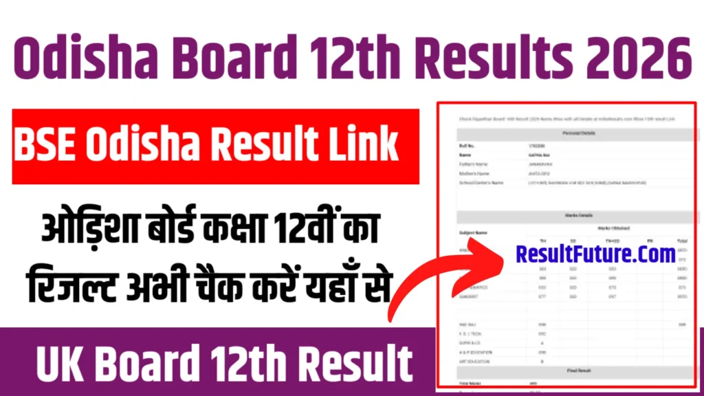 Odisha Board 12th Result 2026