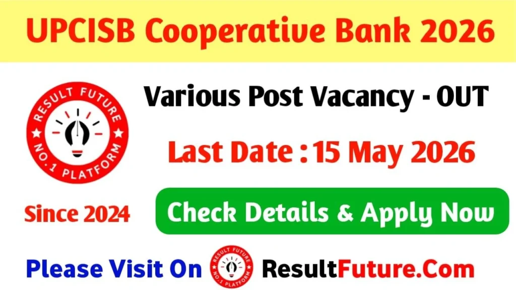 UPCISB UP Cooperative Bank Recruitment 2026