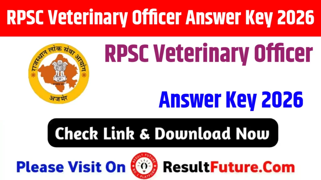 RPSC Veterinary Officer Answer Key 2026