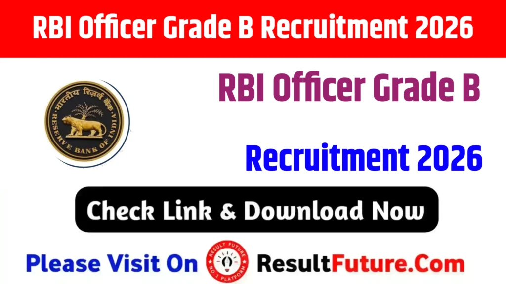RBI Officer Grade B Recruitment 2026