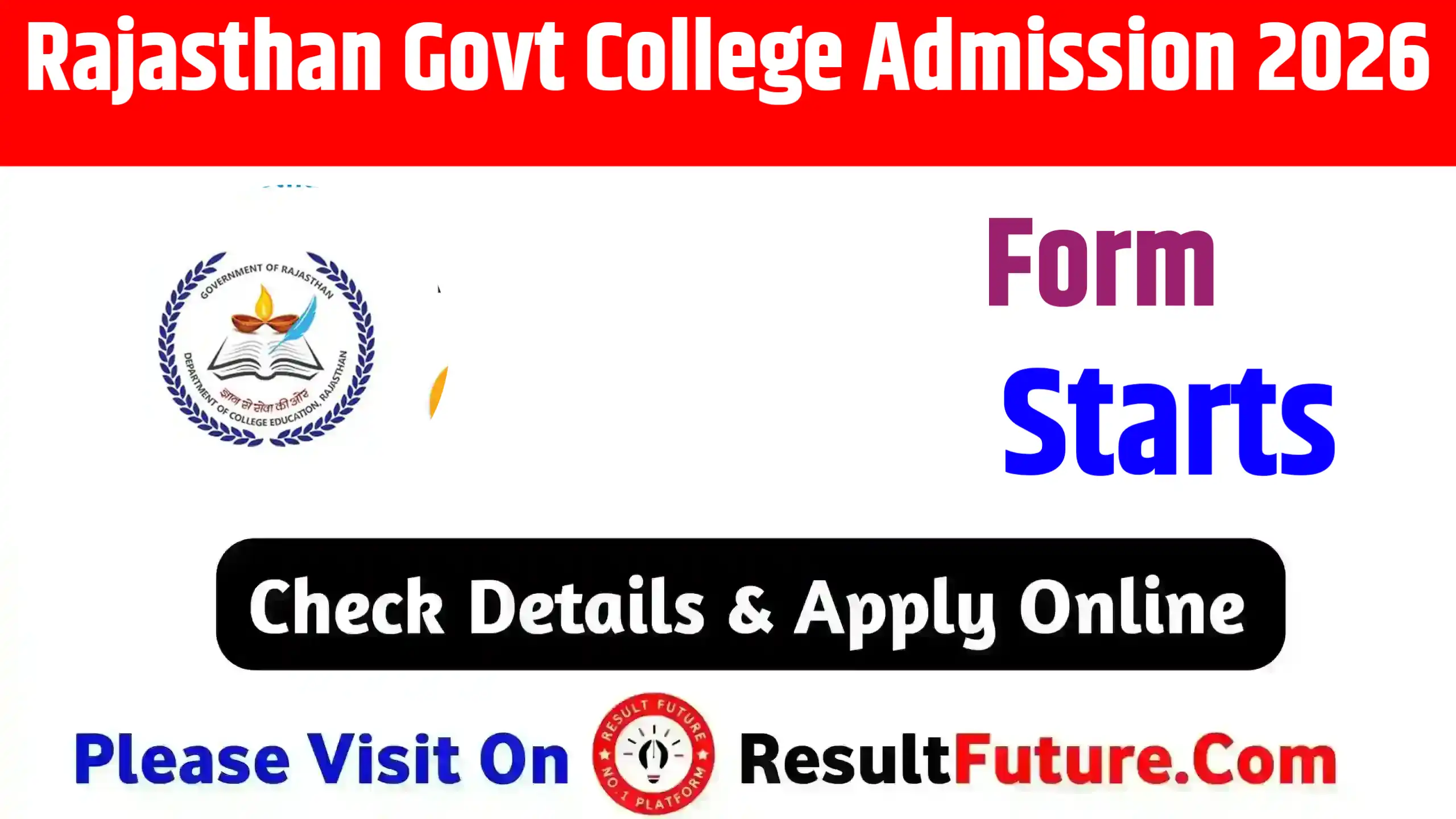 Rajasthan Govt College Admission Form 2026
