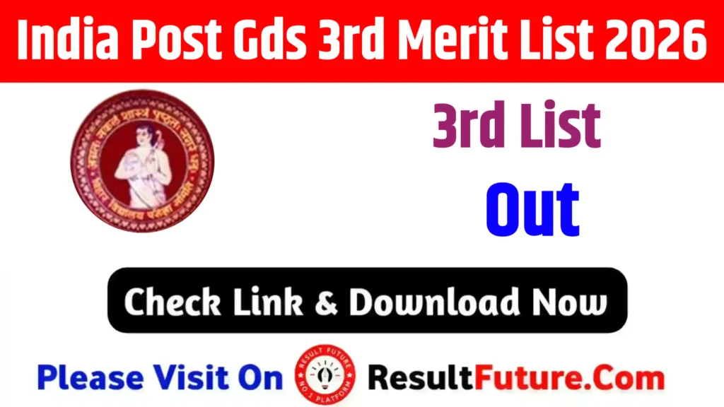 India Post Gds 3rd Merit List 2026