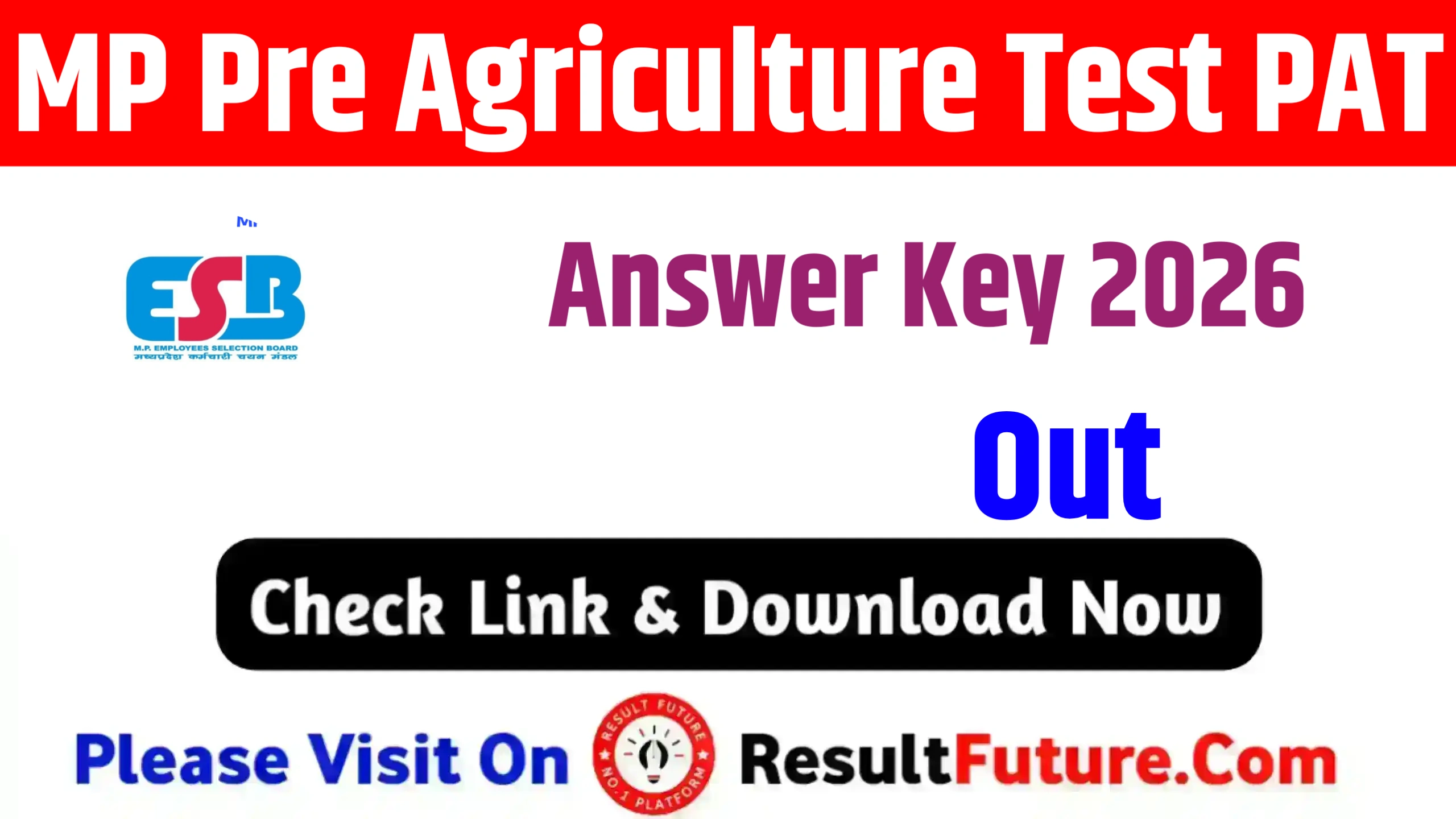 MP Pre Agriculture Test PAT Answer Key 2026
