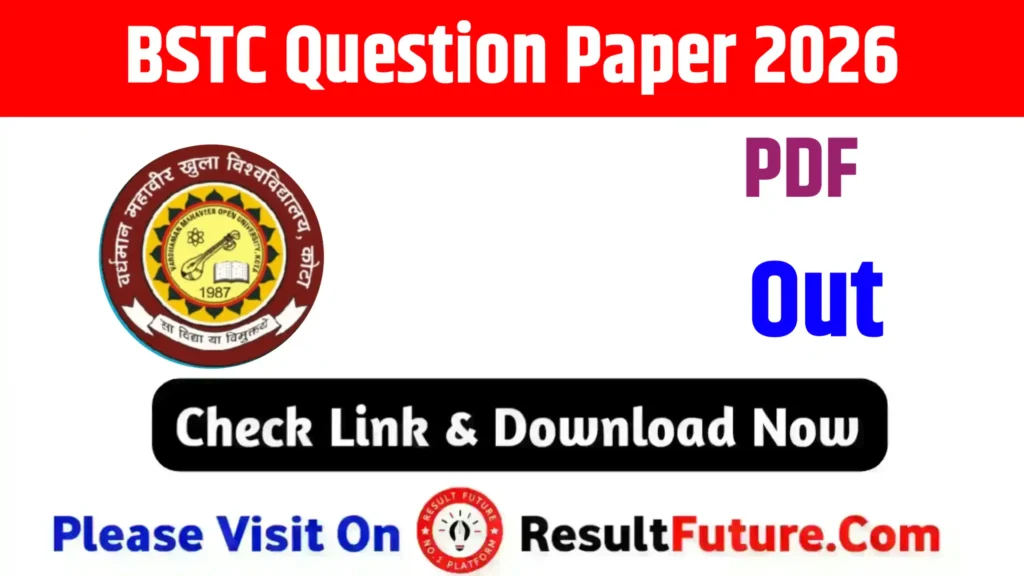 BSTC Question Paper 2026