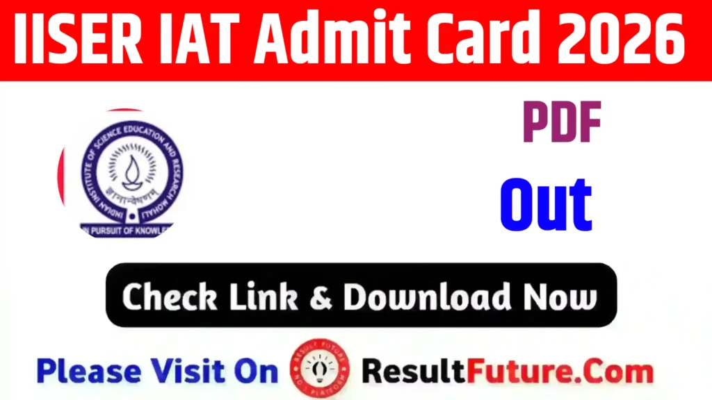 IISER IAT Admit Card 2026 : PDF Out