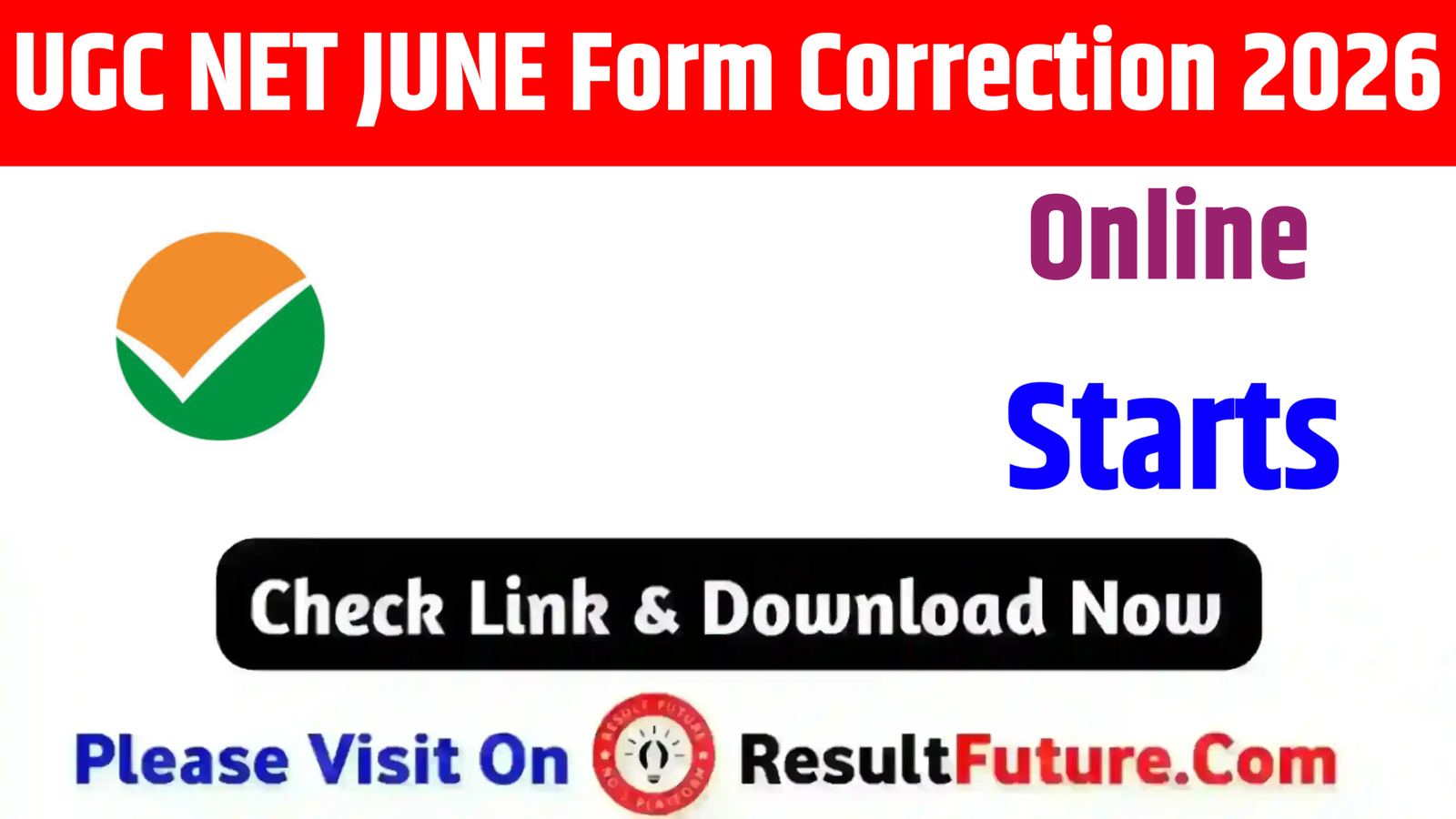 UGC NET JUNE Form Correction