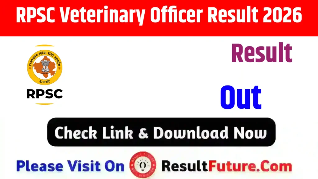 RPSC Veterinary Officer Result 2026