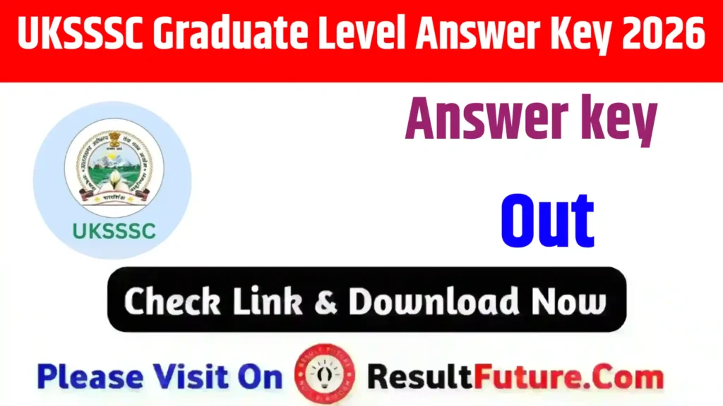 UKSSSC Graduate Level Answer Key 2026