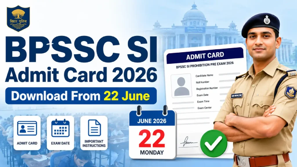 BPSSC SI Prohibition Admit Card 2026