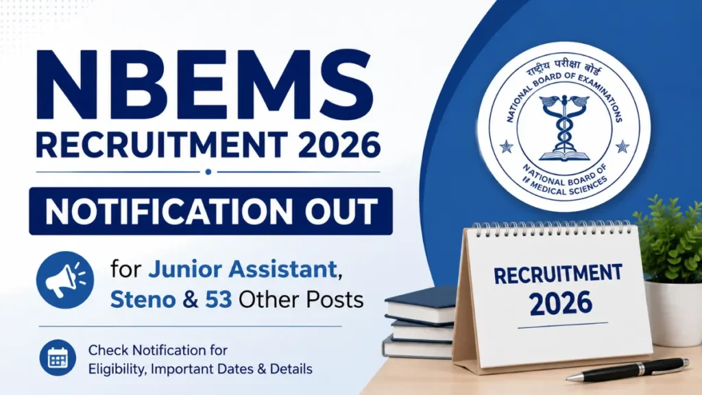 NBEMS Recruitment 2026