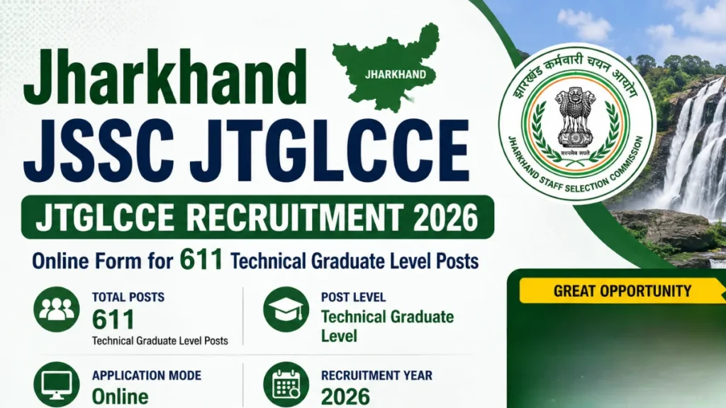 JSSC CGL Technical JTGLCCE Recruitment 2026