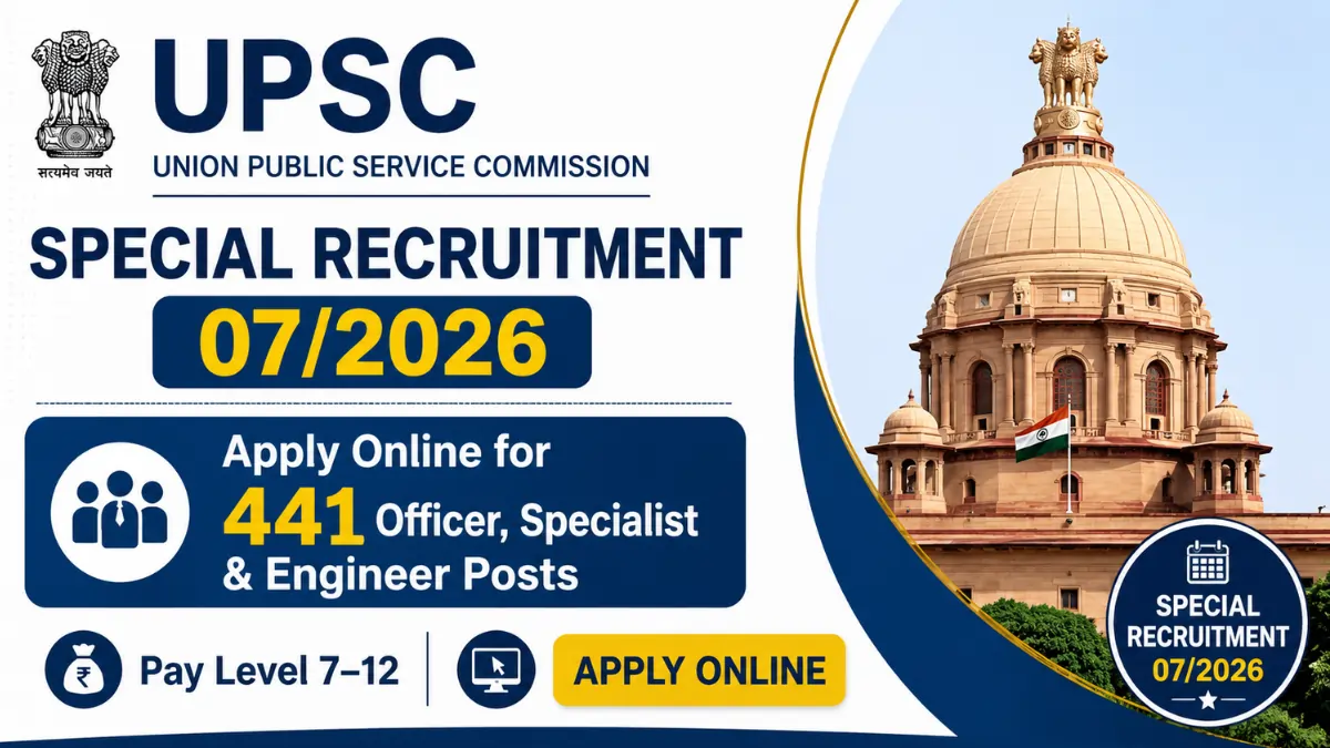 UPSC Special Recruitment 2026