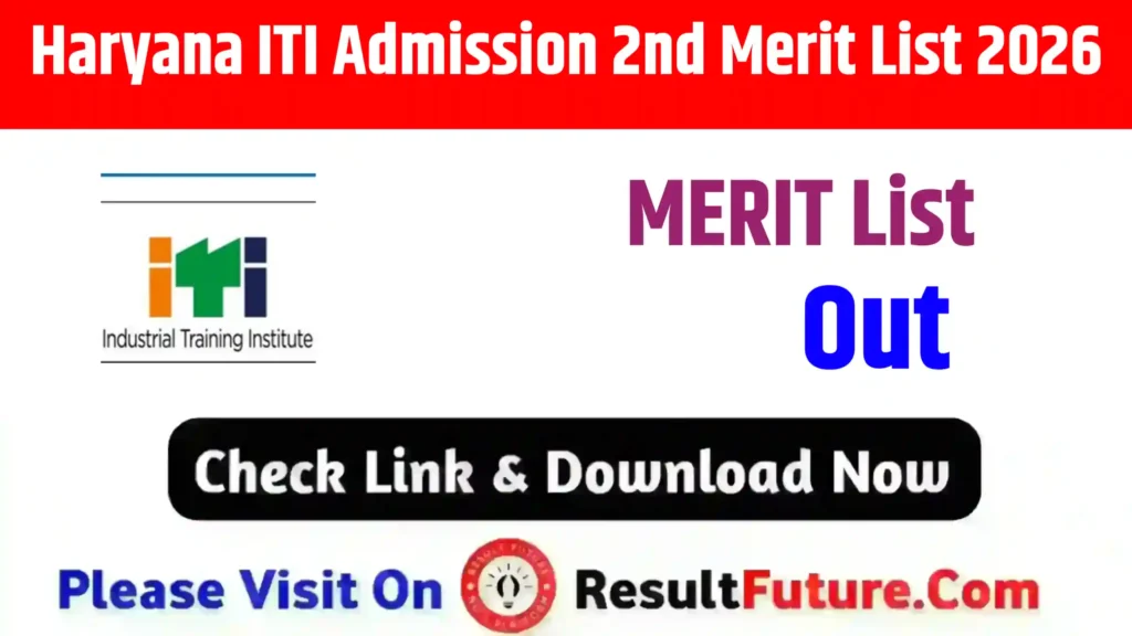 Haryana ITI Admission 2nd Merit List 2026