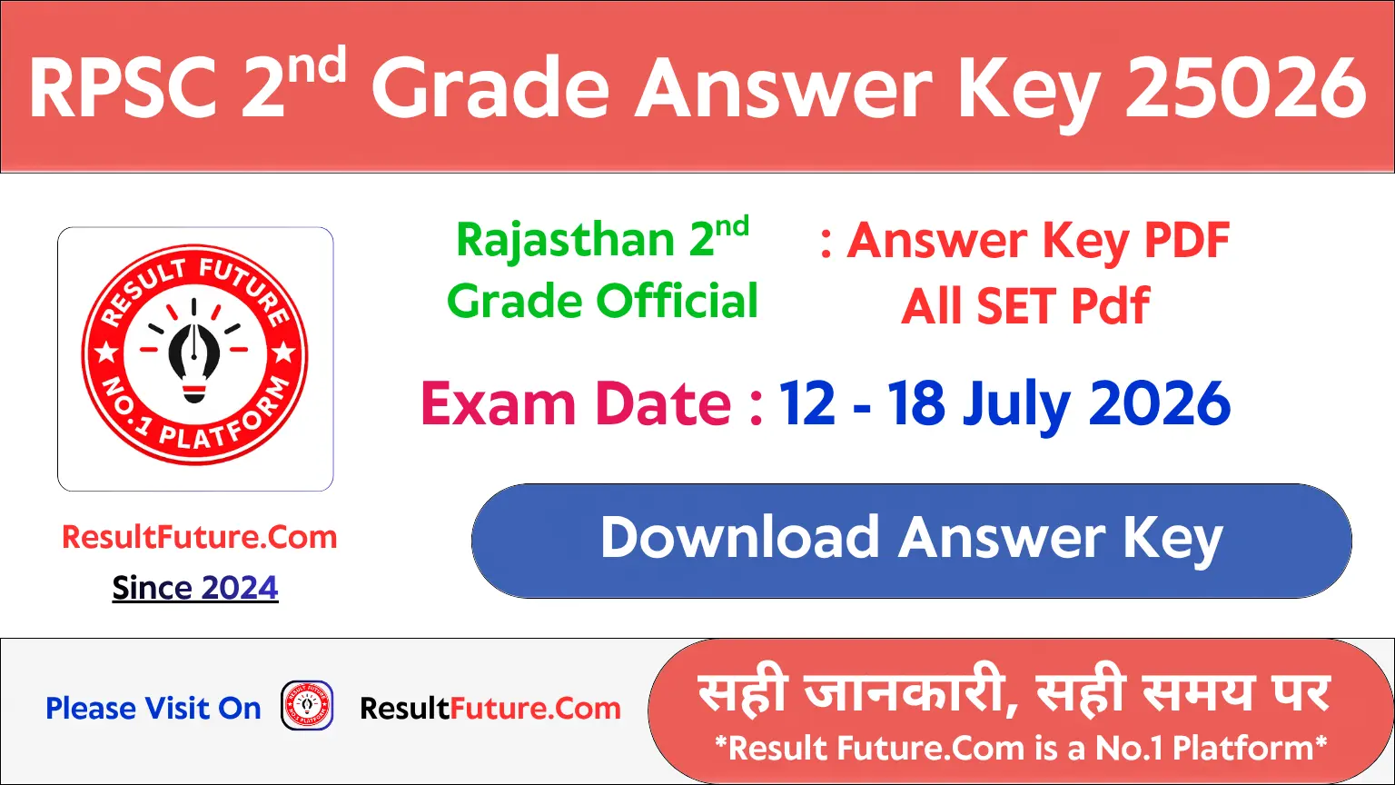RPSC 2nd Grade Answer Key 2026