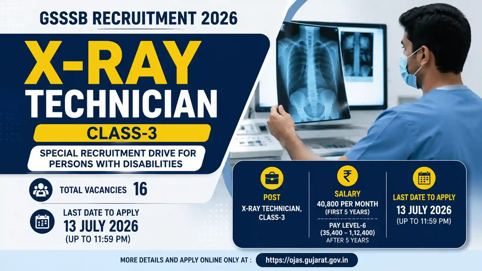 GSSSB X-Ray Technician Recruitment 2026
