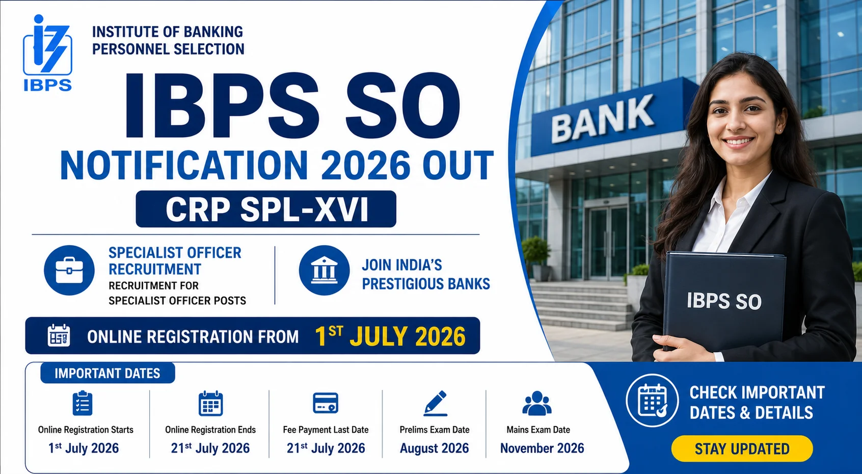 IBPS SO CRP SPL XVI Vacancy 2026